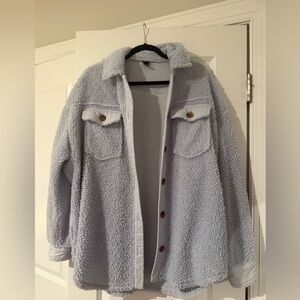 Wild Fable Light Blue Teddy Jacket